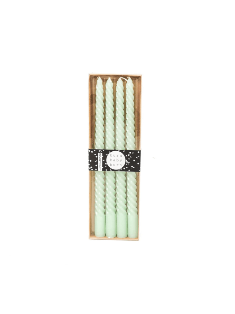 Housevitamin - Twisted candles - Set of 4 - Green - 20cm main product photo