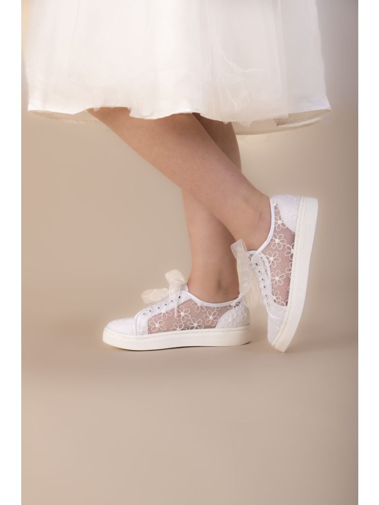 The Perfect Bridal Company Fifi dziecięce tenisówki ślubne białe main product photo