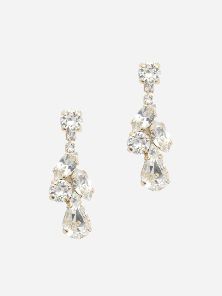 Abrazi Złote kolczyki Zoe Swarovski main product photo