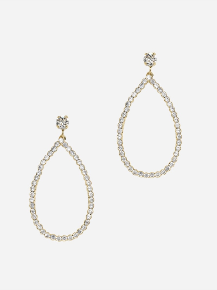 Abrazi Złote kolczyki Nina Swarovski main product photo