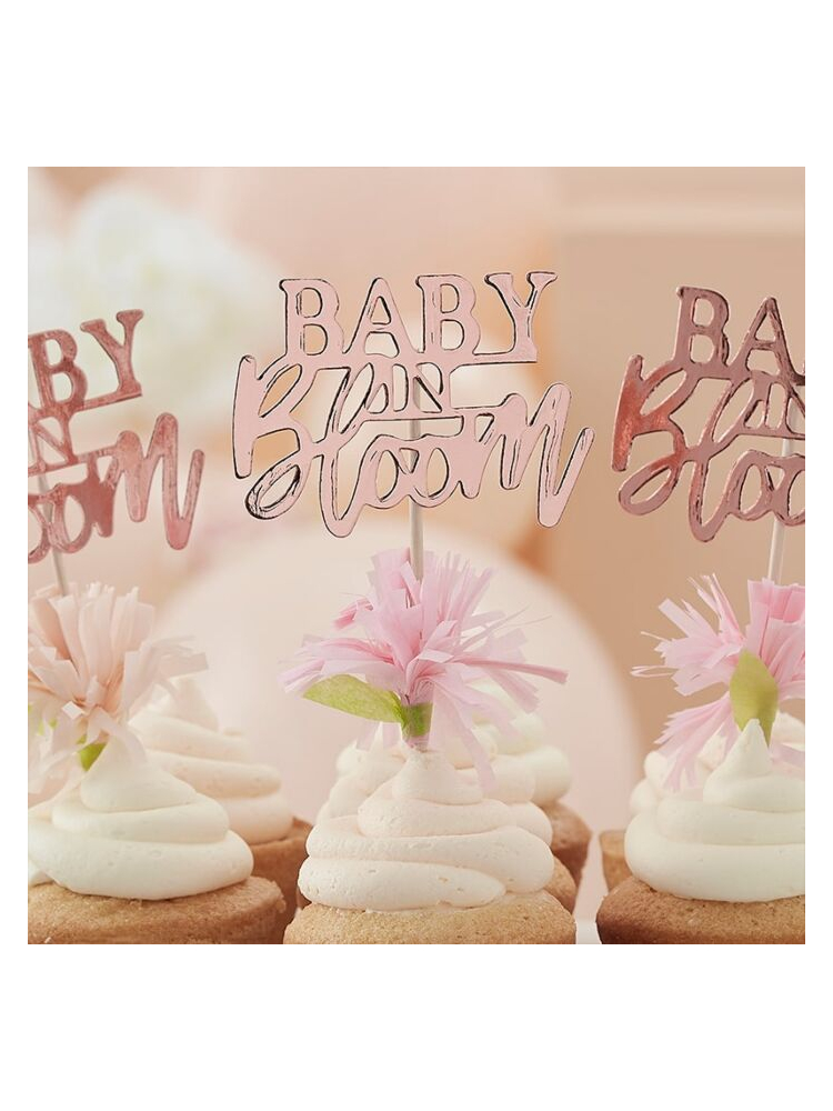 Ginger Ray BL-108 Kwiatowe babeczki na baby shower main product photo