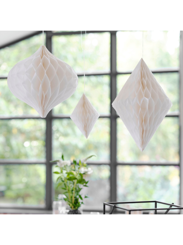 Ginger Ray BW-435 Honeycombs White main product photo