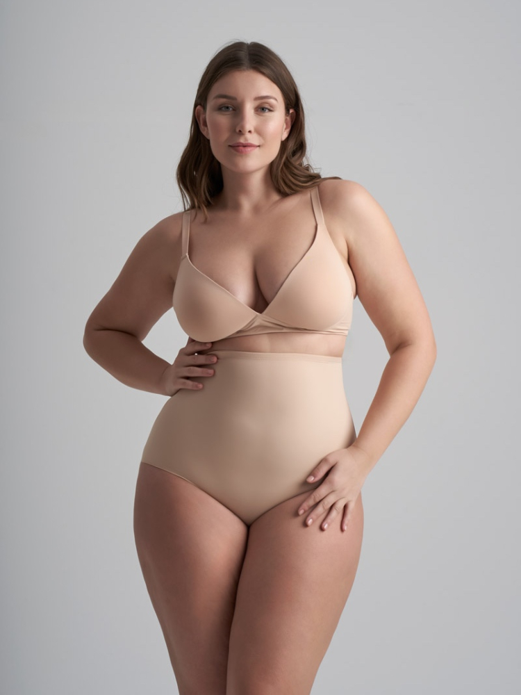 BYE BRA Sculpting High Waist Brief Beżowy main product photo
