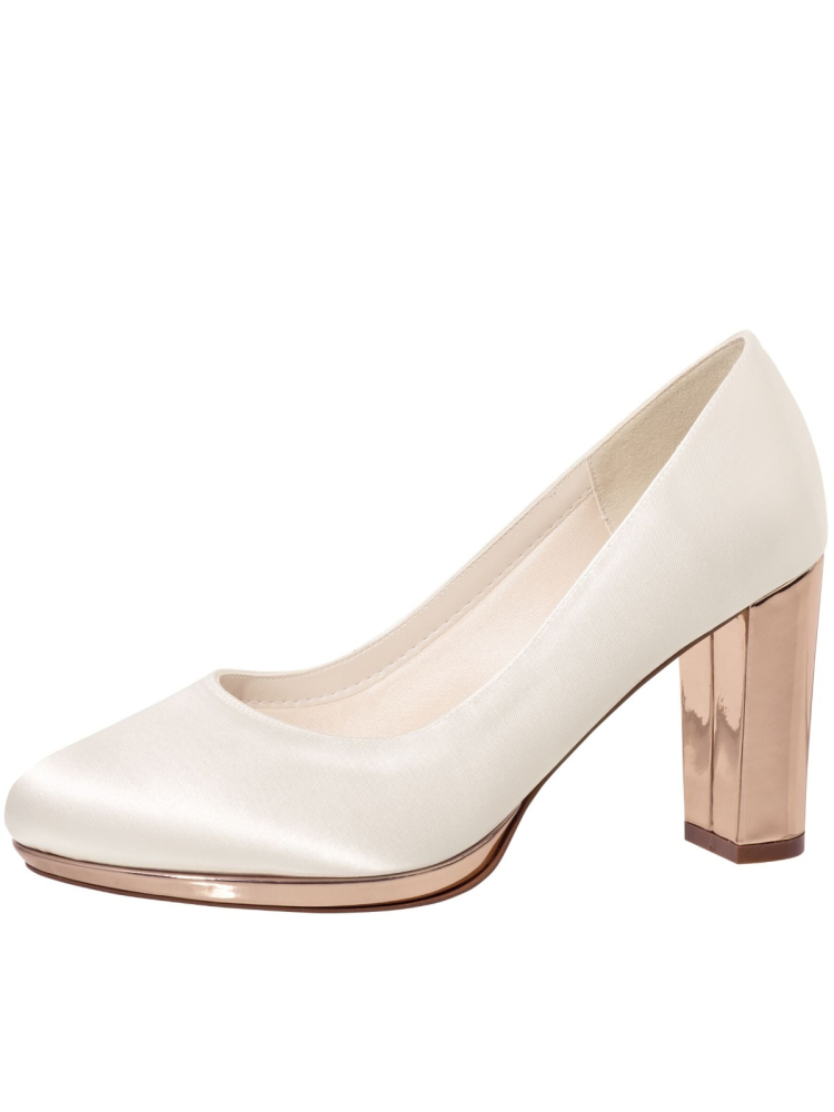 Buty ślubne Rainbow Club Clair Rose Gold main product photo