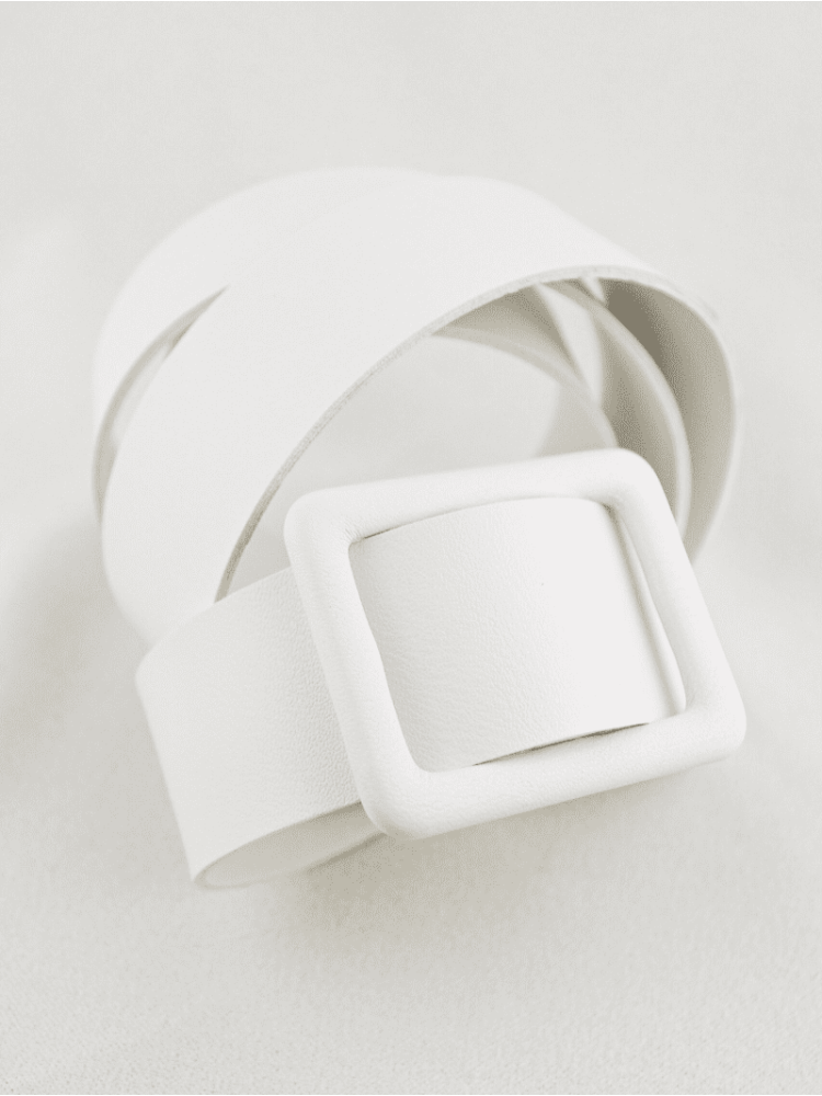 Forever & Eva G1009 Imitation Leather Belt Ivory main product photo