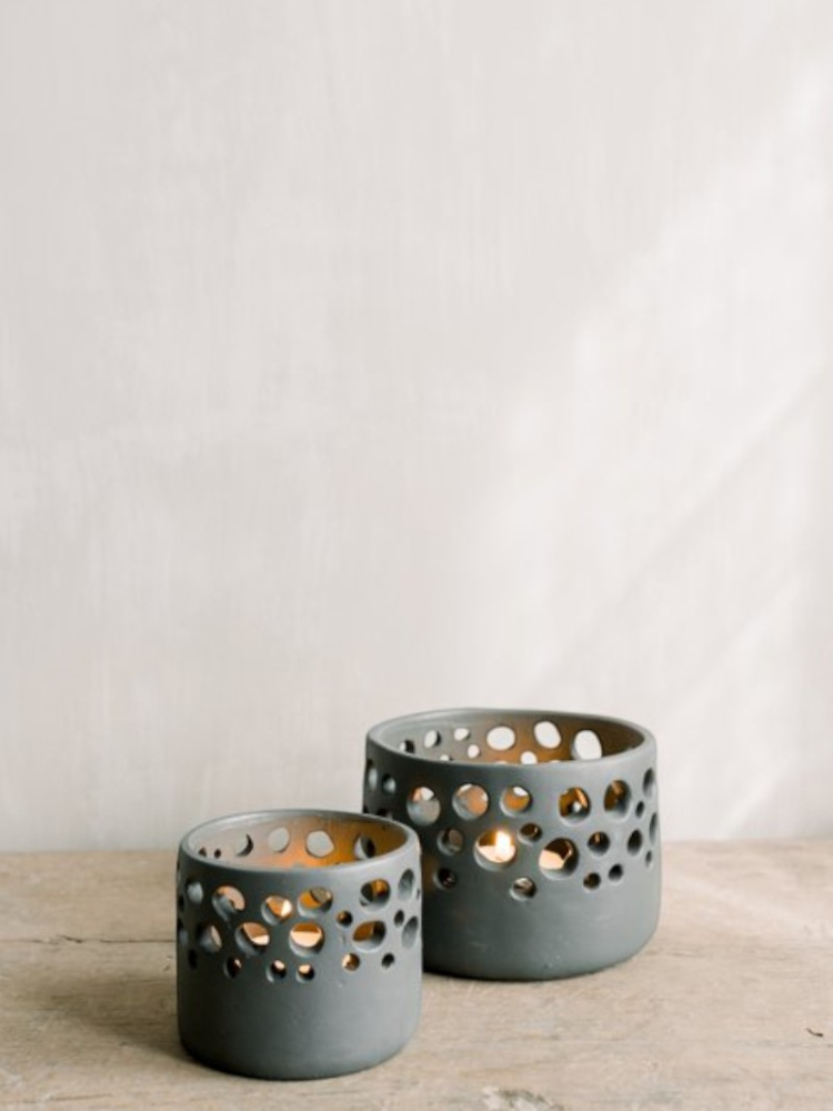 Leeff Timor S Tea Light Holder Grey main product photo