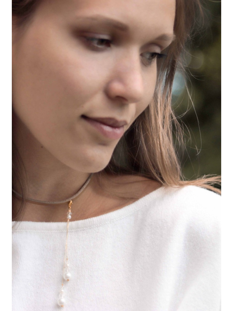 Forever & Eva K101 skórzany naszyjnik choker main product photo