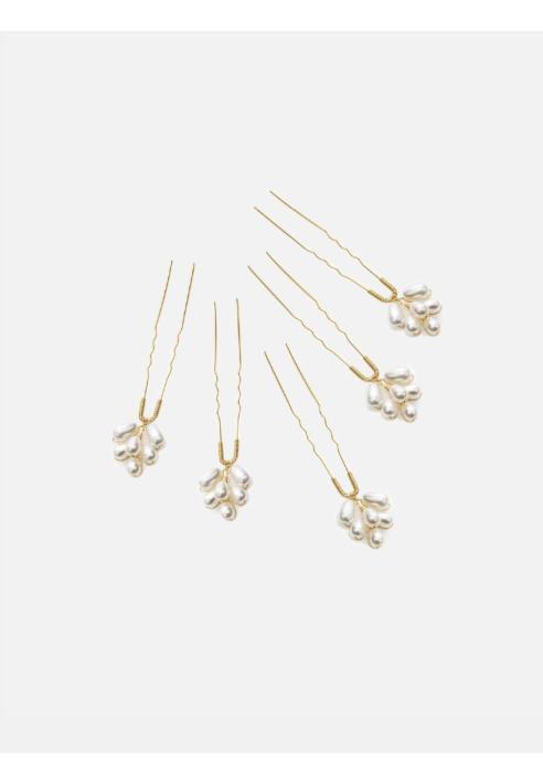 Abrazi szpilki do włosów Perla złote ()