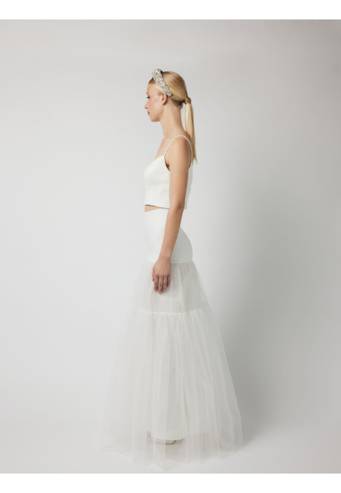 PO-PC75-150J A-Line ultra light petticoat - Ivory