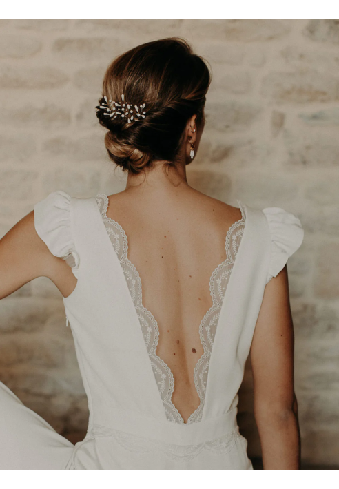 Lizeron Elise Wsuwki do włosów Białe ()