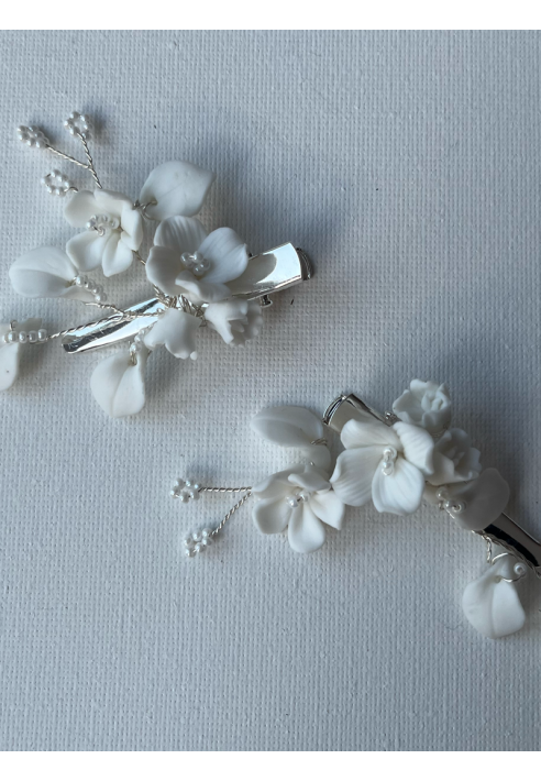 Sally Jane Bridal Vanessa Hairclips Srebrny