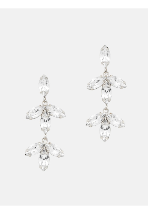 Abrazi Earrings Notch Swarovski Silver ()