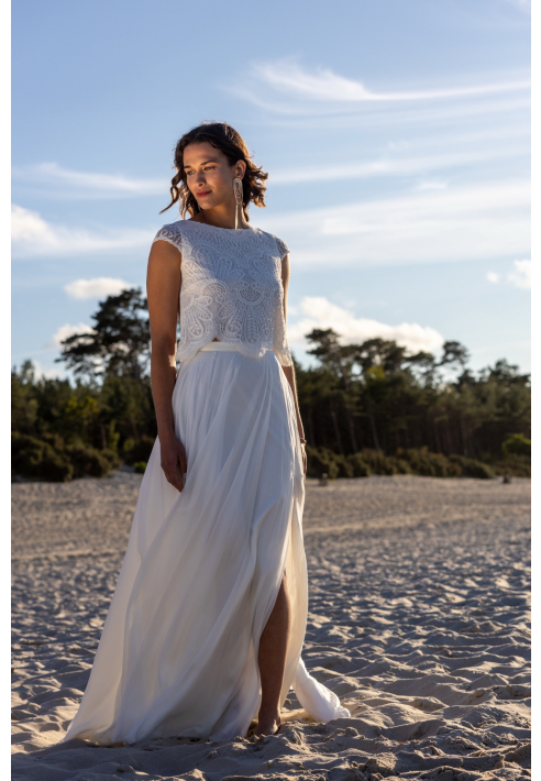 Novias Blair Silk Skirt – Ivory