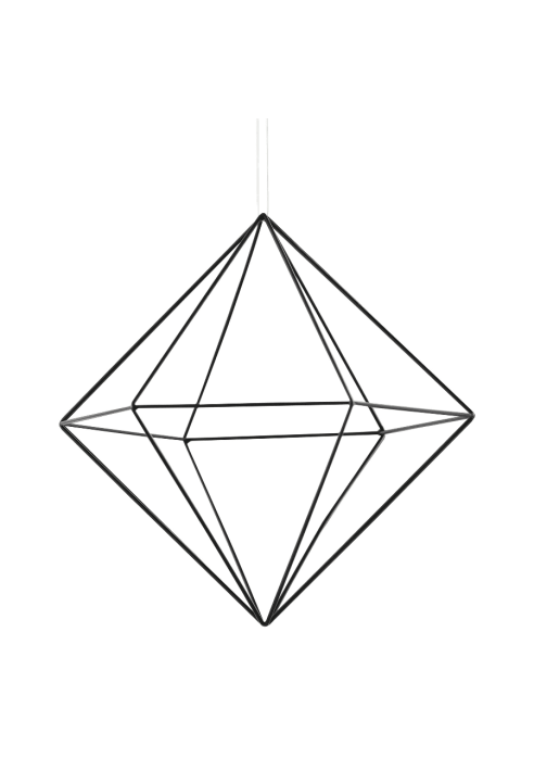 Ginger Ray BW-418 Geometryczna dekoracja z czarnego metalu - duża