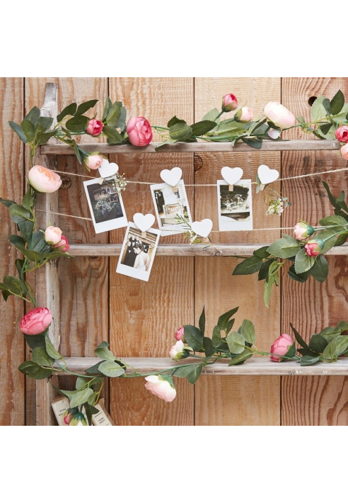 Dekoracyjna girlanda różowa Rustic Country CW-282