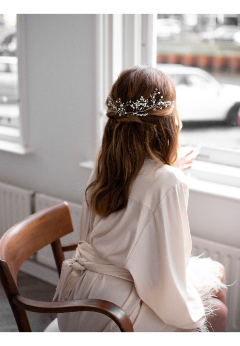 Opaska do włosów Abrazi Rory srebrna ()