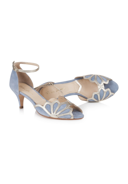 Rachel Simpson buty ślubne Isadora niebieskie