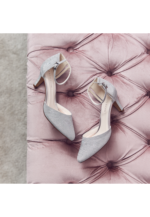 Buty ślubne Rainbow Club Sarina srebrne