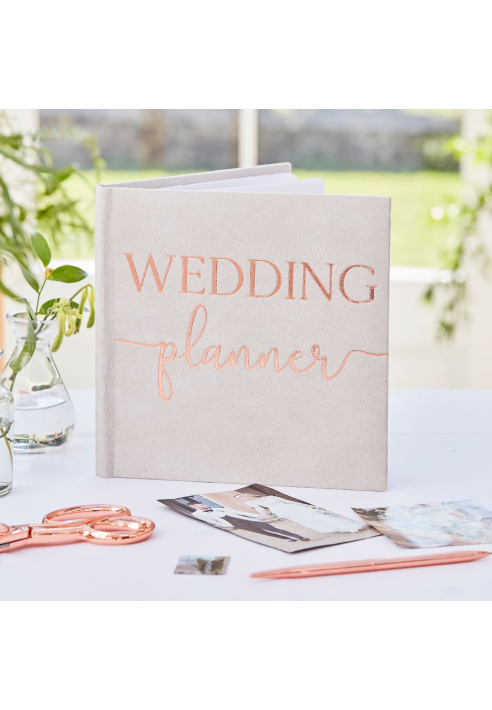 Zamszowy planer ślubny Ginger Ray BR-311 Botanical Wedding ()