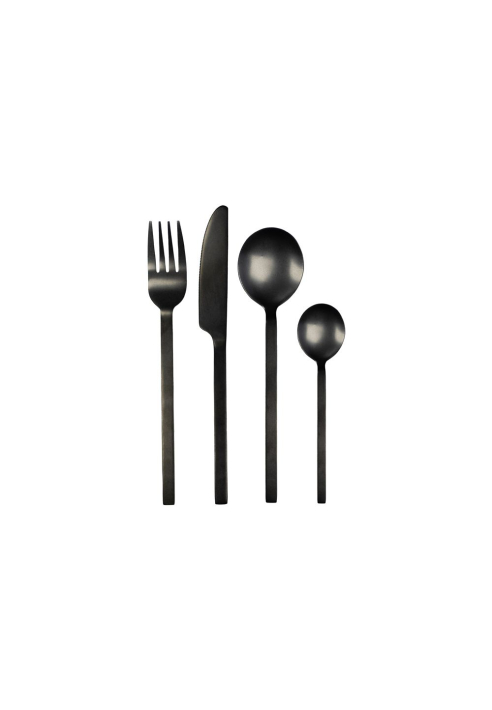 Leeff Sztućce Charlot – Zestaw 16, Czarny ()