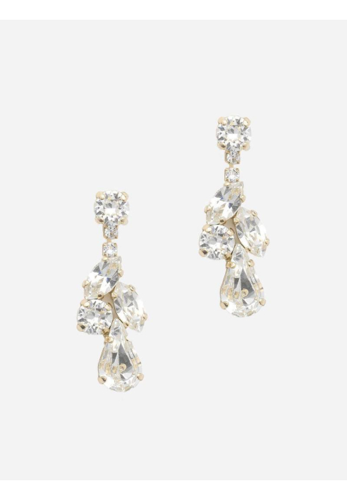 Abrazi Złote kolczyki Zoe Swarovski ()