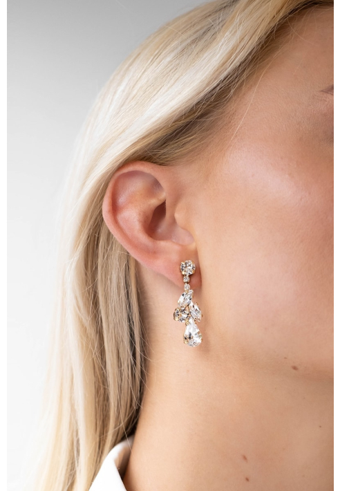 Abrazi Złote kolczyki Zoe Swarovski