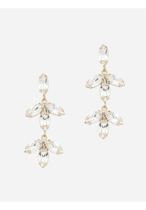 Abrazi Kolczyki Notch Swarovski w kolorze złotym ()