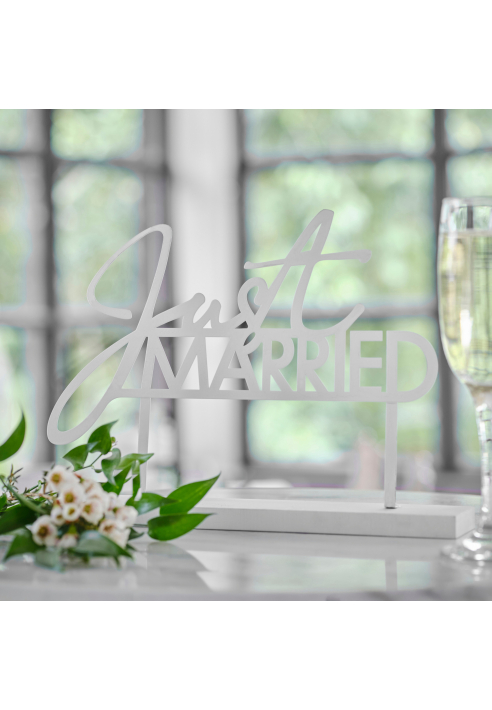Znak na stół Ginger Ray BW-426 Just Married ()