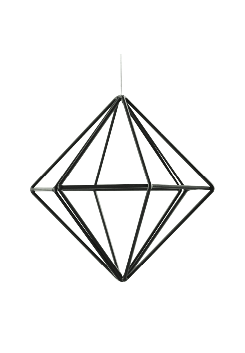 Ginger Ray BW-440 Geometryczna dekoracja z czarnego metalu - mała