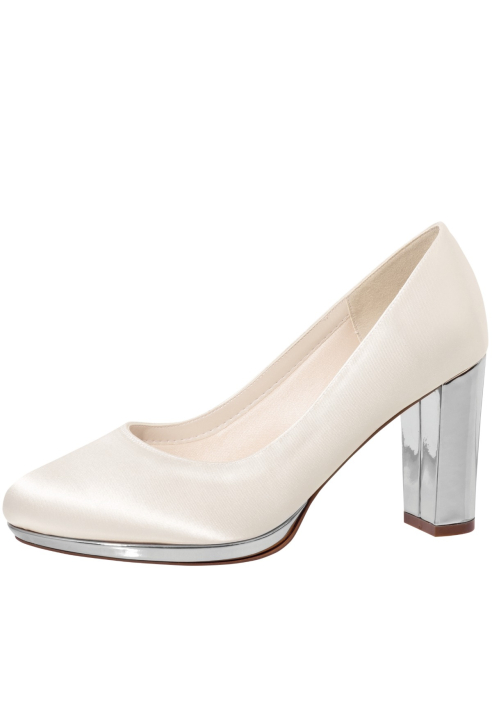 Buty ślubne Rainbow Club Clair srebrne ()