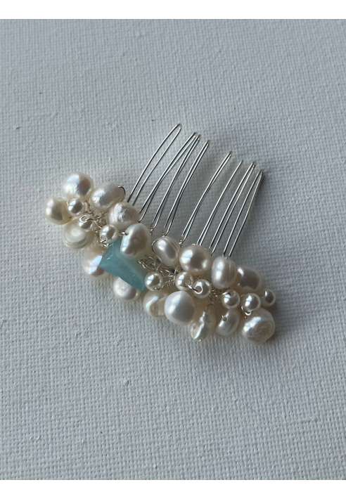 Sally Jane Bridal Jill Hair Comb Srebrny