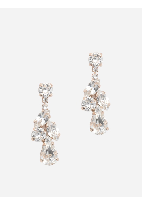 Abrazi Kolczyki Zoe Swarovski w kolorze różowym