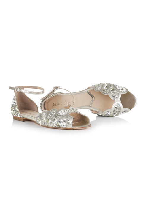 Rachel Simpson buty ślubne Willow z brokatem