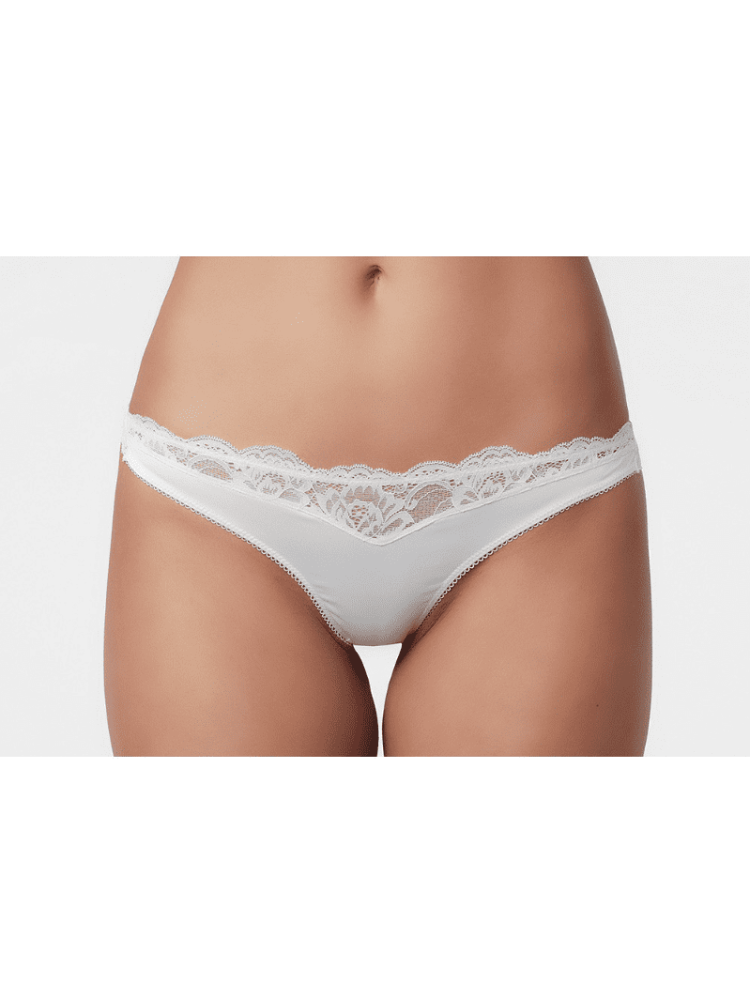 Poirier 15-910 String Ivory Lace Satin main product photo
