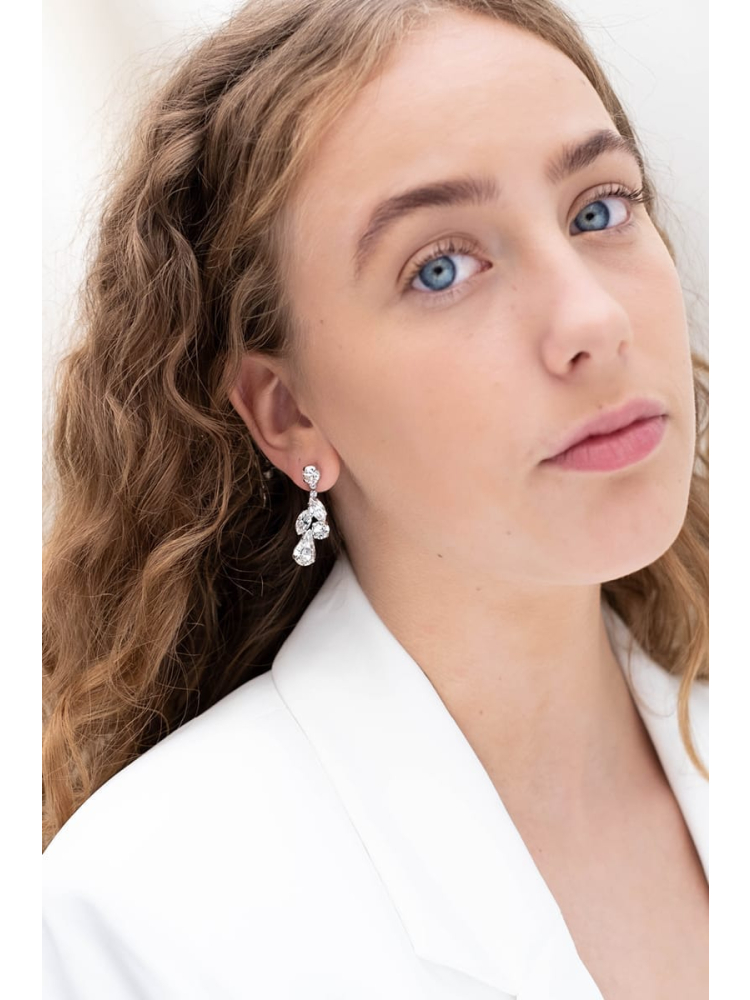 Abrazi Srebrne kolczyki Zoe Swarovski main product photo