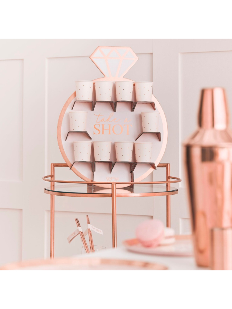 Ginger Ray HN-814 Blush Hen Shot Wall main product photo