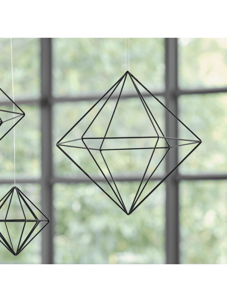 Ginger Ray BW-418 Geometryczna dekoracja z czarnego metalu - duża main product photo