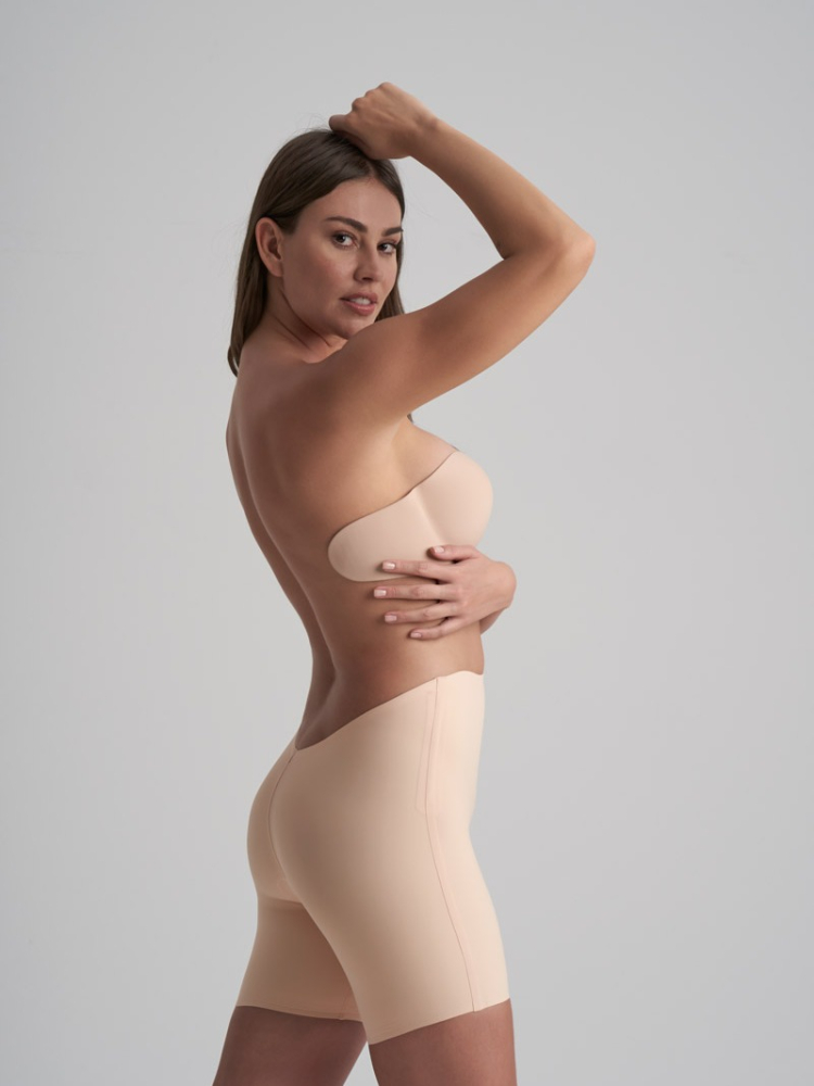 BYE BRA Low Back Mid Waist Short Beżowy main product photo