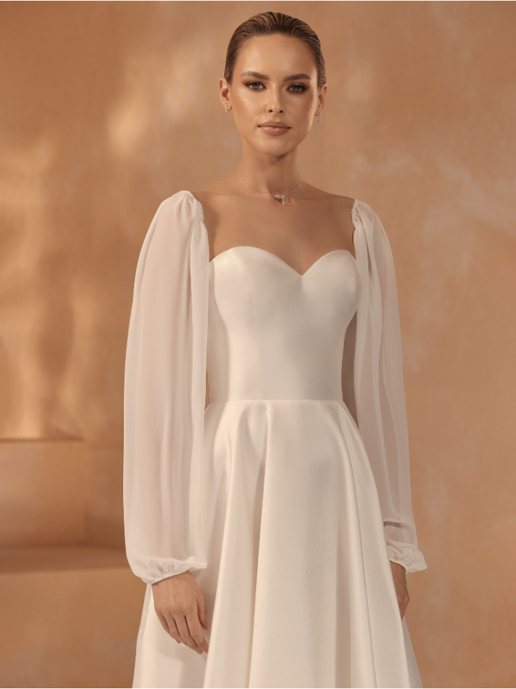 Rękawy tiulowe Bianco Evento R001 main product photo