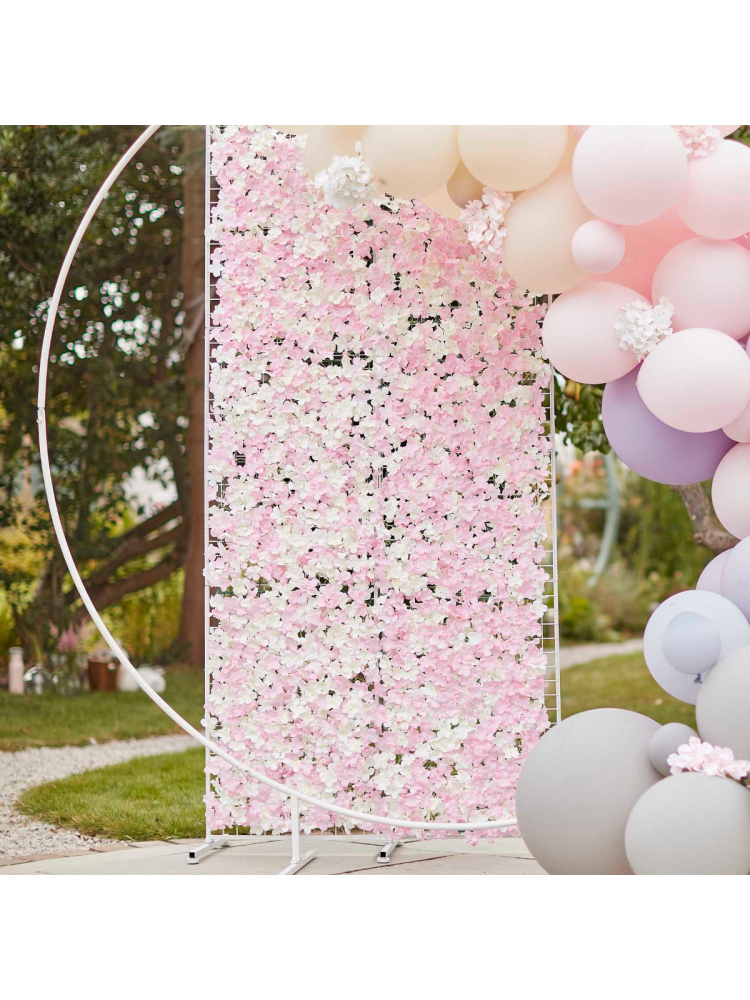 Ginger Ray PAMA-100 Różowo-białe tło w kwiaty main product photo