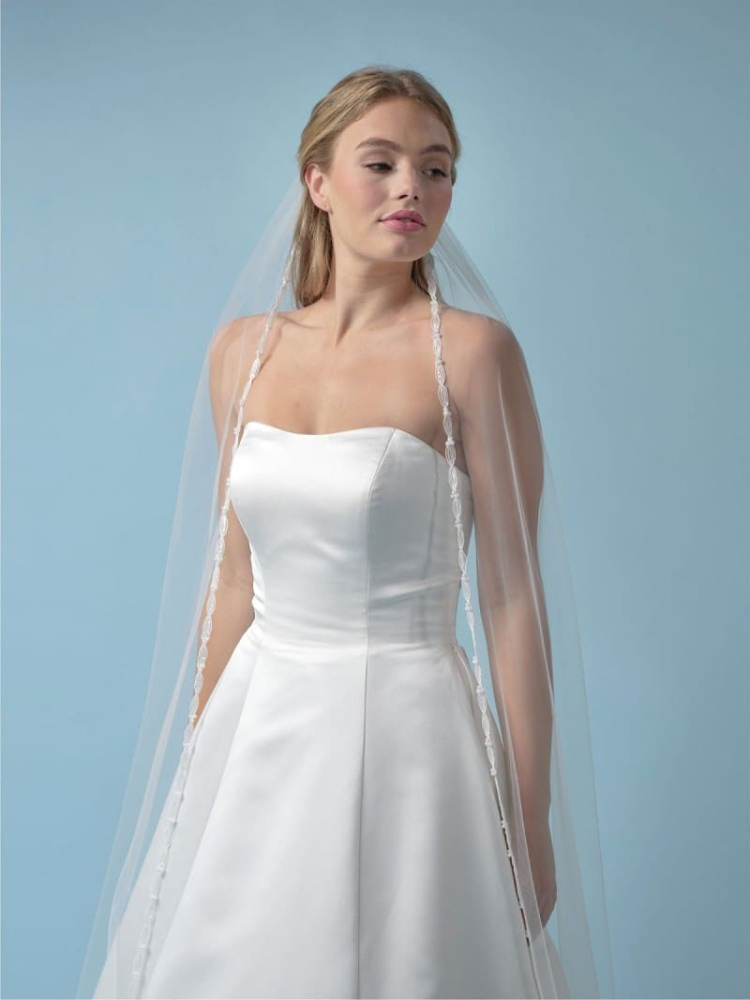 Poirier S430-280-SOFT welon z perłami i cekinami na brzegu main product photo