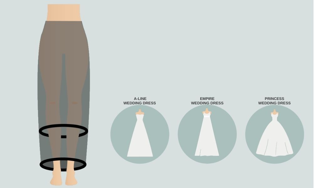 Spódnica z dwoma obręczami